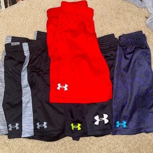 Boys size 7 bundle of under armour shorts. There are a total of 6 shorts